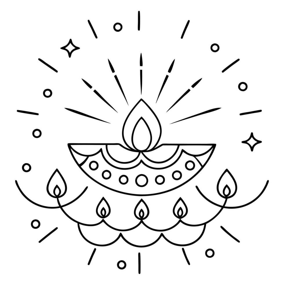 Flat Glowing abstract art of a digital festival with Labh Pancham colors Clean vector