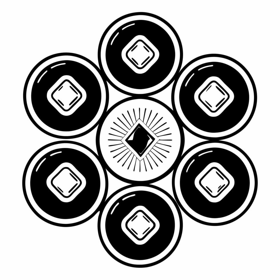 Flat Glowing Abstract Cash Acquisition with Digital Assets Icons Clean vector