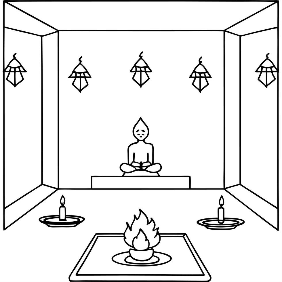 Flat Glowing abstract design of a digital balance with Labh Pancham symbols Clean Set 4 vector