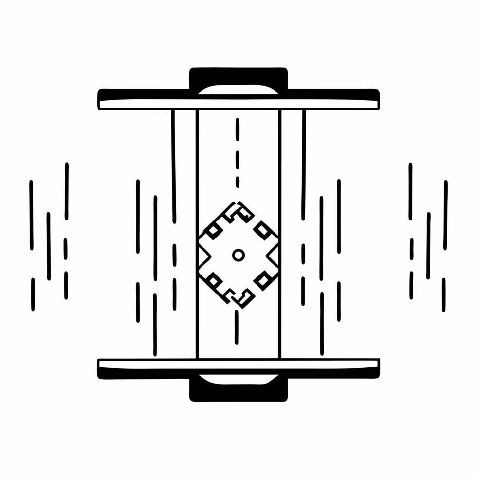Flat Glowing abstract sale icon with floating tech elements Clean vector