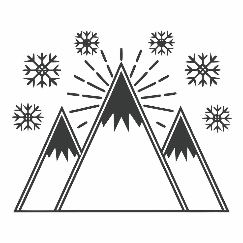 Flat Glowing ice climber scaling a neon lit mountain Clean vector