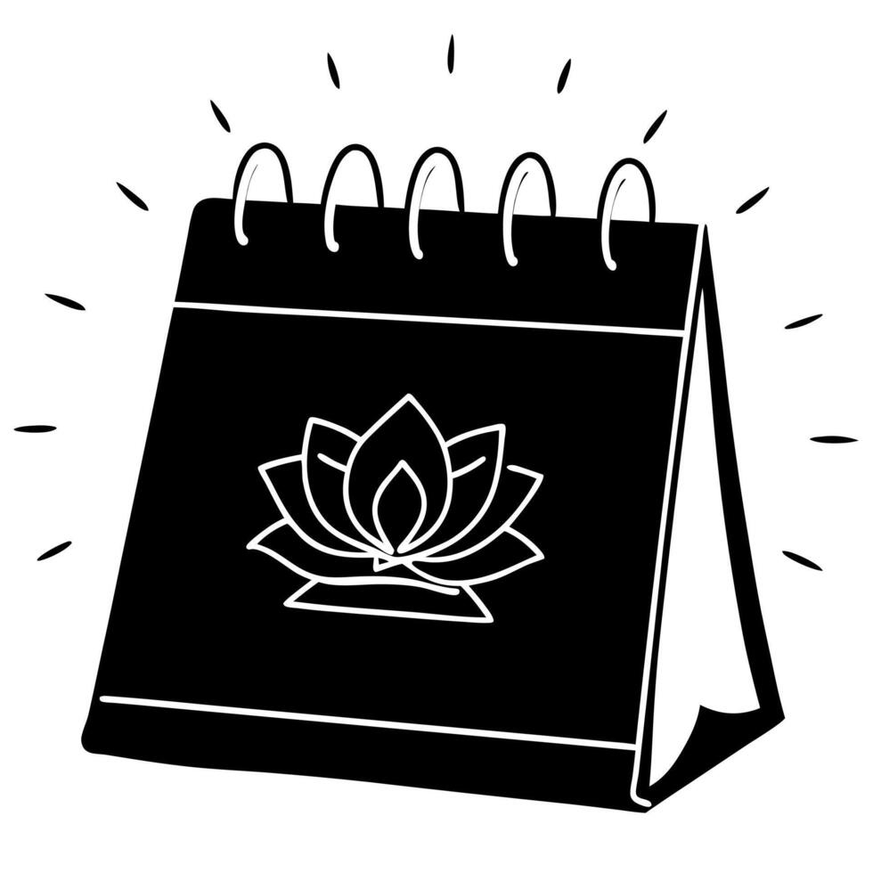 Flat Holographic calendar with Labh Pancham symbol and copy space concept as A futuristic holographic calendar with the Labh Pancham symbol glowing on the top floating above a whit Squre Set 2 vector