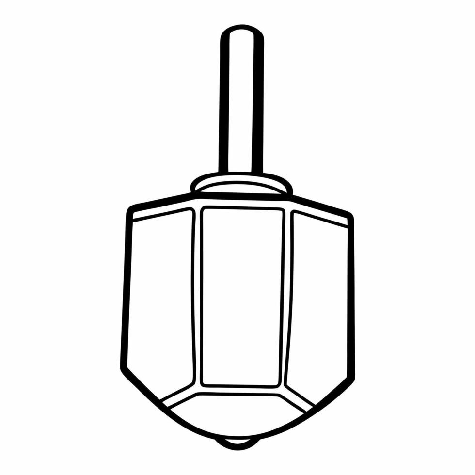 Flat Isolated dreidel and gelt combination on white background concept as A dreidel and a set of gelt coins isolated together on a white background This combination is perfect for Squre vector