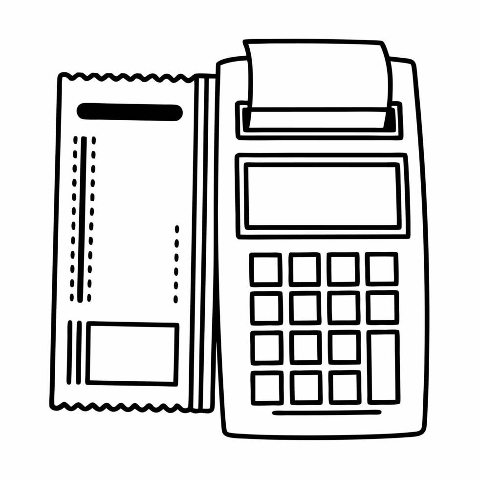 Flat Isolated Coupon Code and Cash Register concept as A minimalist showing a coupon code alongside a cash register isolated on a white background The design is ideal for m Squre vector