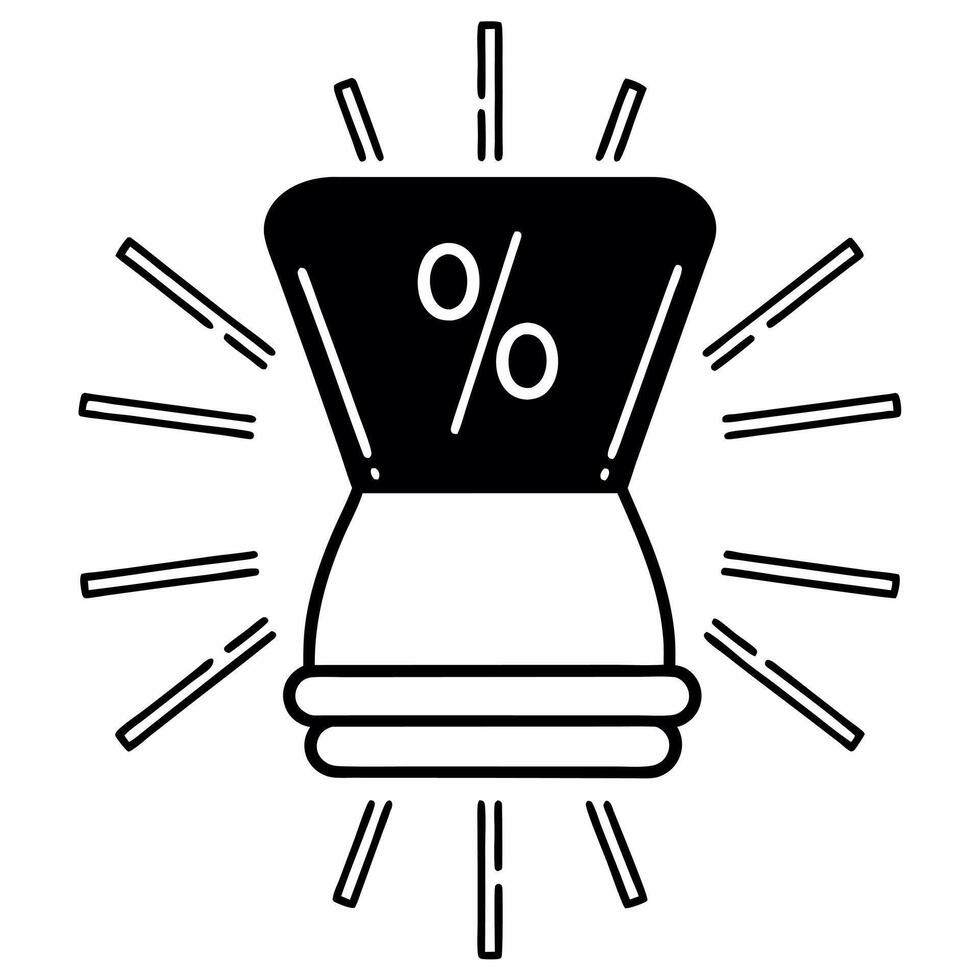Flat Isolated glowing payment icon with Cyber Monday discount tag concept as A glowing payment icon paired with a floating discount tag isolated on a white background The minimali Squre vector
