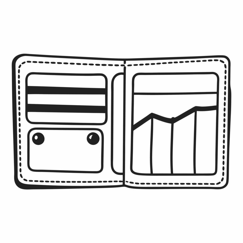 Flat Isolated Wallet and Financial Graph concept as A design featuring an open wallet with a financial graph isolated on a white background The image represents spending sa Squre vector