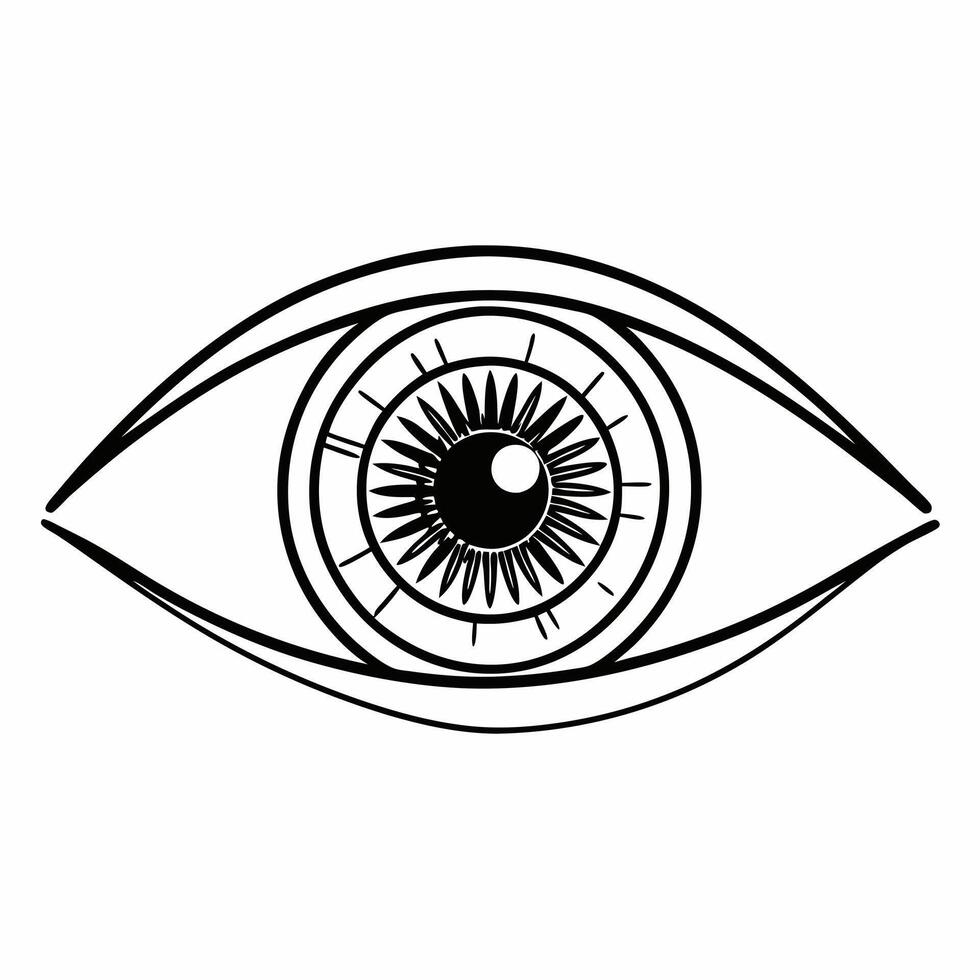 Flat Macro of a glowing eye symbolizing human dignity and the right to see concept as A futuristic macro shot of a human eye with glowing digital elements representing the right to Squre vector