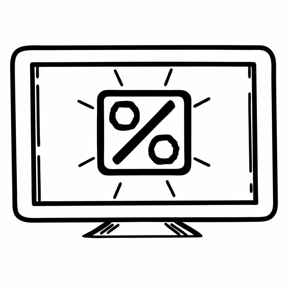Flat Macro of glowing percentage symbol for Cyber Monday discount concept as A close up macro shot of a glowing percentage symbol on a digital display representing Cyber Monday dis Squre vector