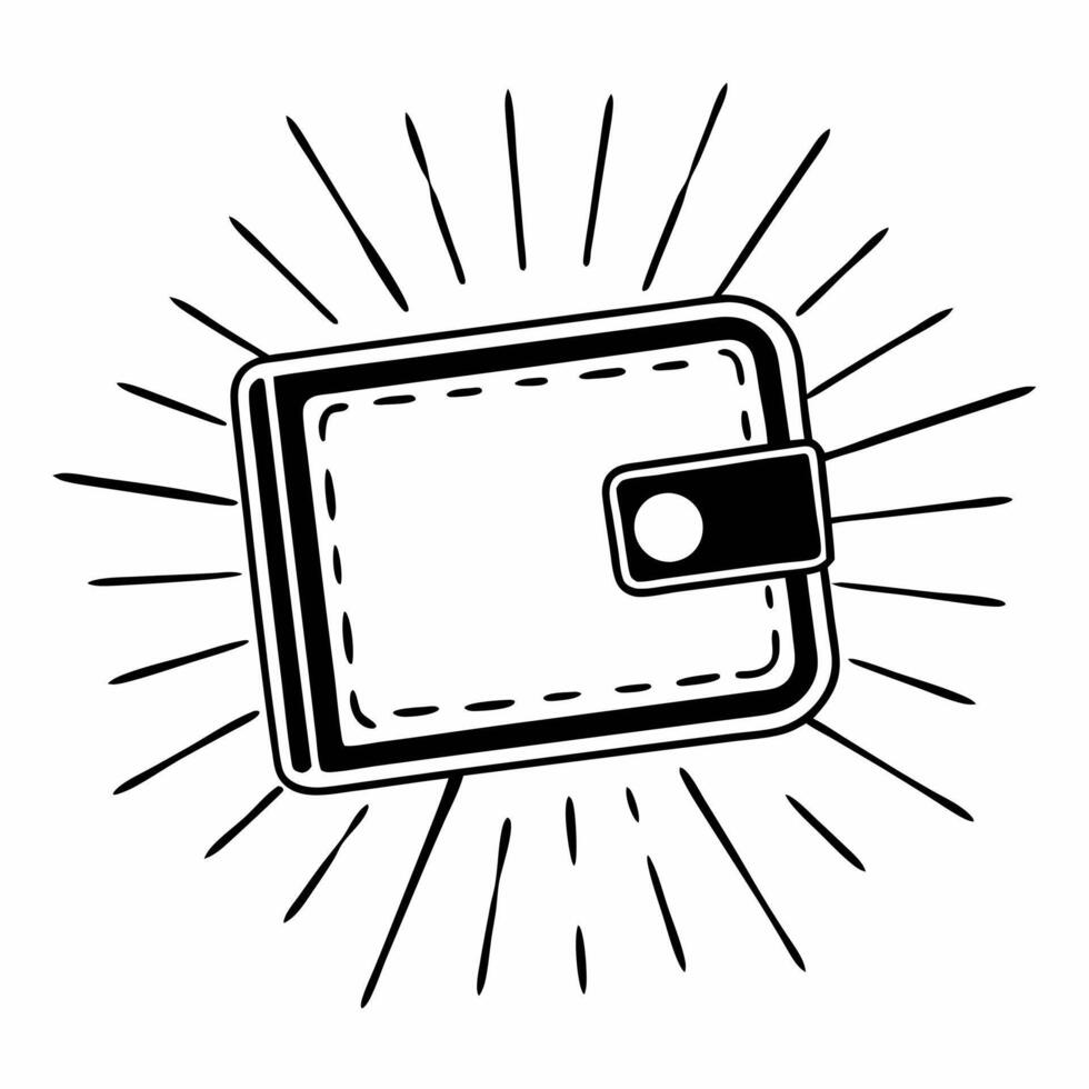Flat Macro shot of glowing digital wallet icon for Cyber Monday concept as A macro close up shot of a glowing digital wallet icon on a futuristic screen representing Cyber Monday p Squre vector