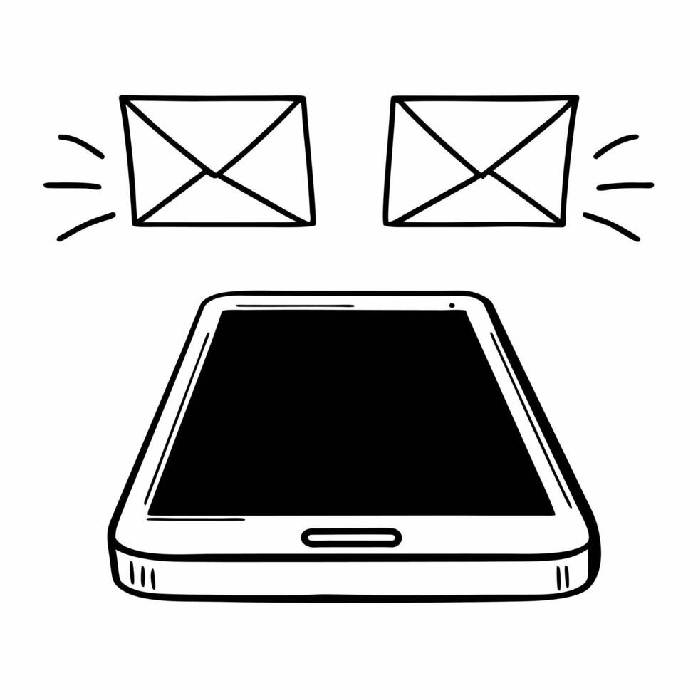 Flat Phone with holographic Bhai Dooj envelope concept as A smartphone on a white background with two glowing holographic envelopes representing Bhai Dooj floating above it The sc Squre vector