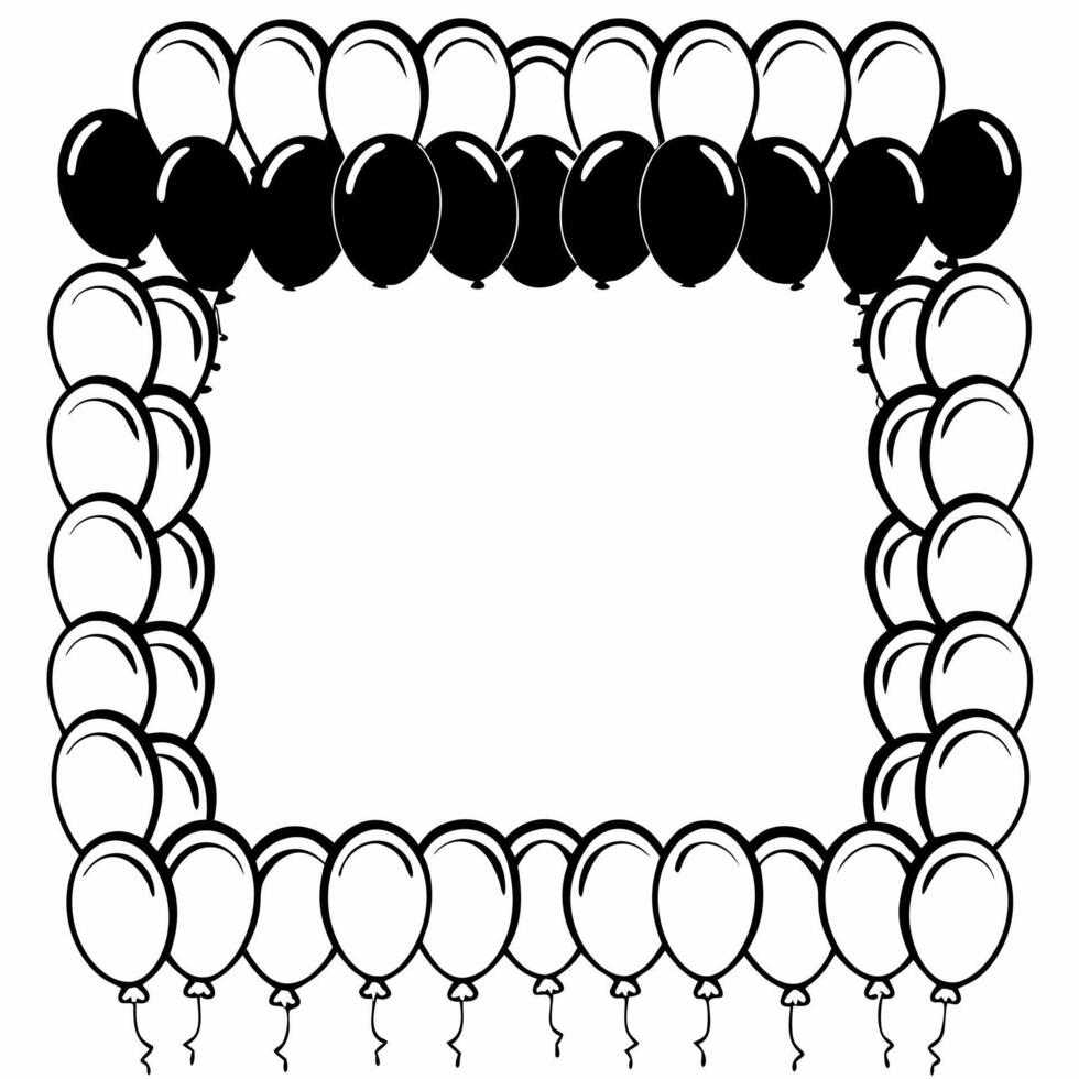 Flat Plain White Balloon Mosaic concept as A plain white background with a mosaic of colorful balloons representing the joy and celebration of New Year 2026 The camera focuses on Squre vector