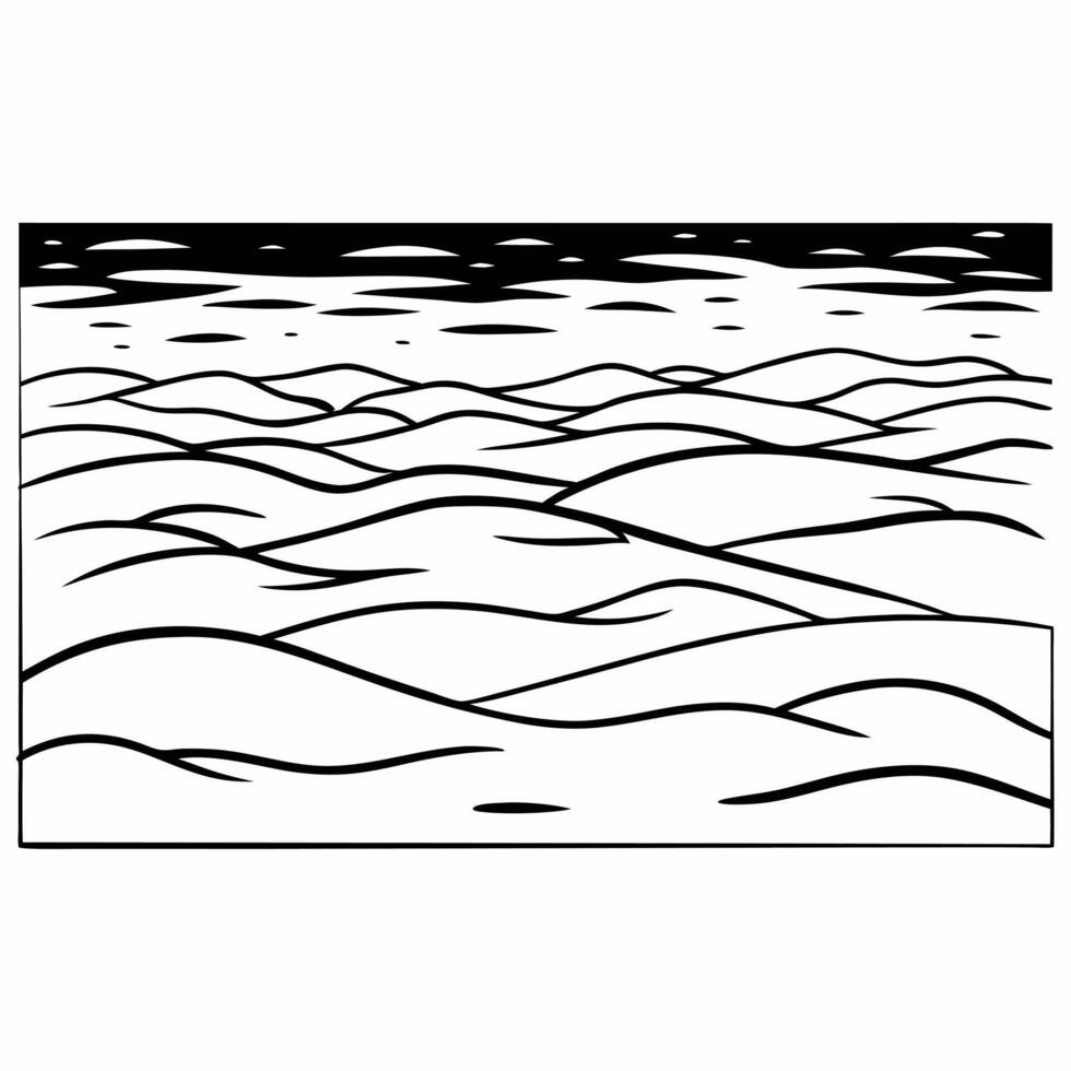 Flat Plain white snowdrifts with icy blue sky and copy space concept as Smooth plain snowdrifts stretch across the foreground with an icy blue sky above offering ample copy space Squre vector