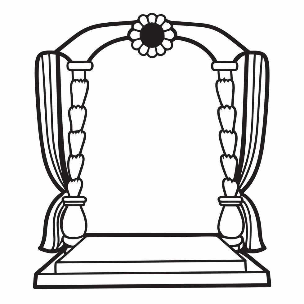 Flat Rakhi and Tika Podium with Copy Space concept as A minimalist podium featuring a rakhi and tika placed on opposite ends with plenty of space in the center for text or branding Squre vector