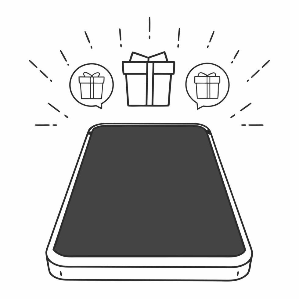 Flat Smartphone with floating holographic shot glass isolated on white with ample copy space concept as A smartphone lies on a white surface with a holographic shot glass icon floa Squre vector