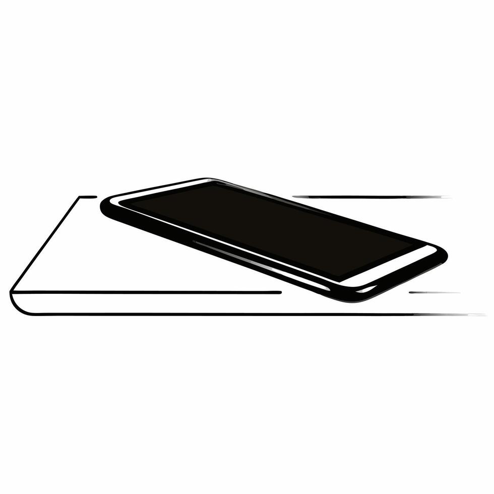 Flat Smartphone with Holographic Spending Icons concept as A sleek smartphone placed on a white surface with holographic icons representing spending glowing in vibrant colors The Squre vector