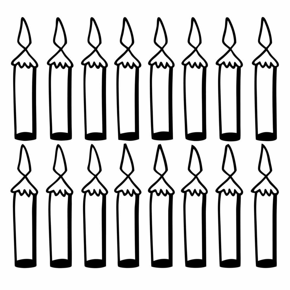 Flat Watercolor Hanukkah candles with reusable beeswax on seamless tile design concept as A repeating watercolor tile background showcasing Hanukkah candles made from reusable bees Squre vector