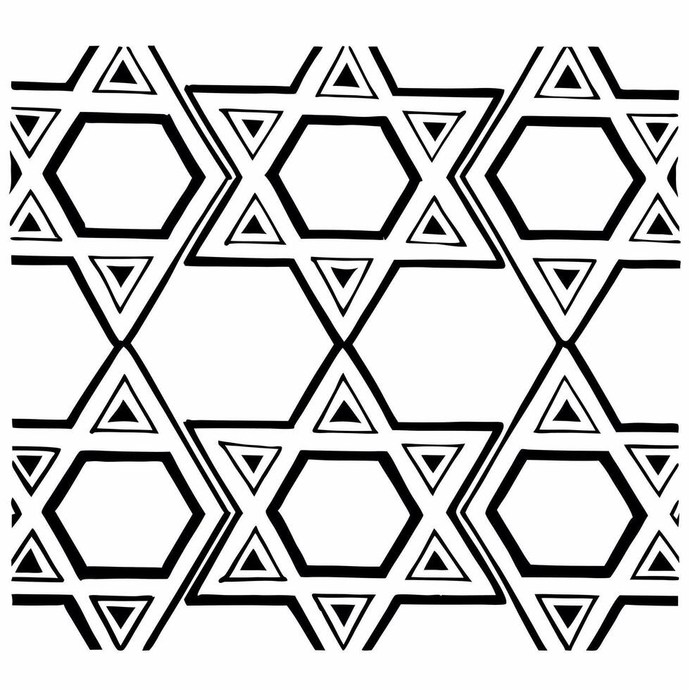 Flat Watercolor Star of David tiles made from natural dyes seamless pattern concept as A seamless watercolor tile design featuring the Star of David crafted with natural dyes promo Squre vector