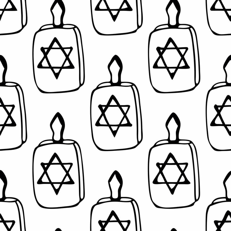 Flat Watercolor tiles featuring Hanukkah menorahs made from recycled glass concept as A seamless pattern of watercolor tiles showcasing Hanukkah menorahs created from recycled glas Squre Set 2 vector