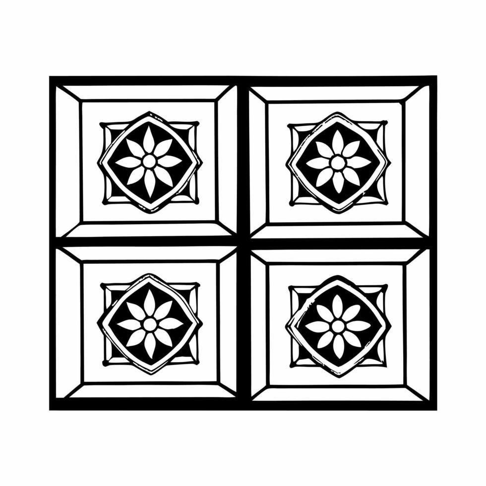 Flat Watercolor Tiles with Rangoli Patterns concept as Seamless watercolor tile background featuring soft Rangoli patterns intertwined with zero waste symbols like reusable contain Squre vector