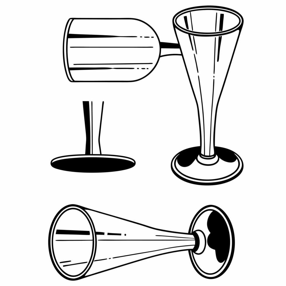 Floating Champagne Flute Base concept as An isolated champagne flute base floating against a white background representing the elegance and sophistication of Happy New Year 2026 T Squre vector