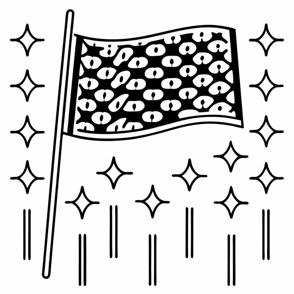 Floating holographic flag with glowing human rights symbols copy space concept as A holographic flag with glowing human rights symbols floats mid air symbolizing freedom and equali Squre vector