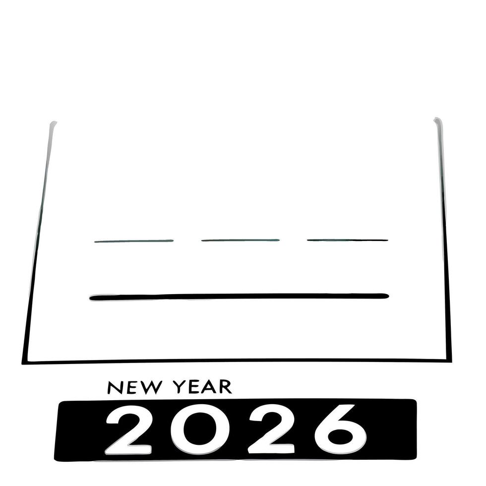 Futuristic New Year Interface concept as A close up of a futuristic digital interface displaying New Year 2026 countdown The camera focuses on the glowing numbers and sleek design Squre vector