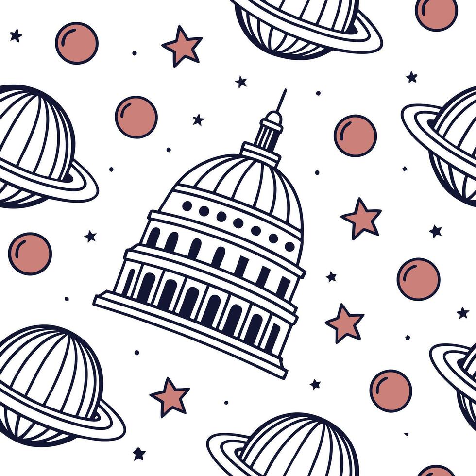 Generate seamless sci fi tile patterns inspired by cosmic glitch effects warp lines and bright orbs on white for cutting edge brand presence concept as Combine glitch like cosmic v Squre vector