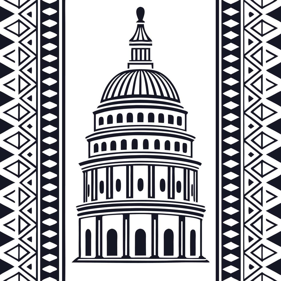 Generate seamless tile patterns that showcase ethnic borders and regional symbols perfect for cultural marketing materials and advertising campaigns concept as Incorporate ethnic b Squre Set 2 vector