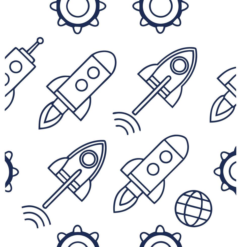 Generate seamless tile patterns using futuristic technology symbols and isolated white backgrounds for modern branding projects concept as Integrate futuristic technology symbols i Squre vector