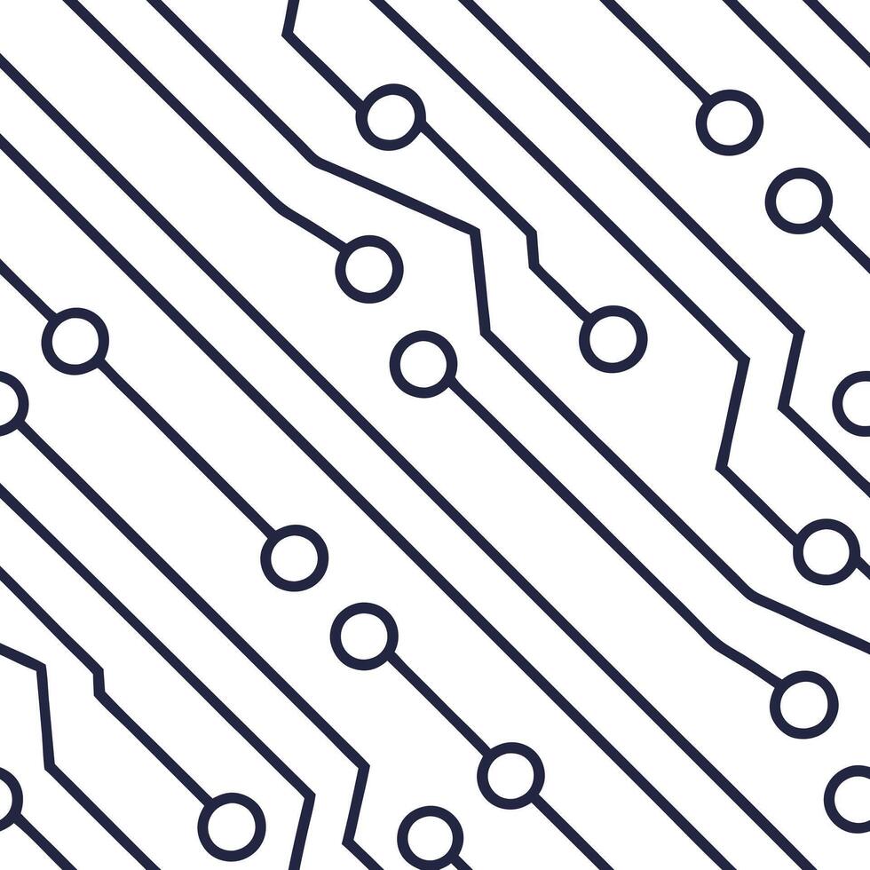 Generate seamless tile patterns using techno lines integrated with digital schematics and isolated white balance for a sleek tech design concept as Digital schematics merge with te Squre vector