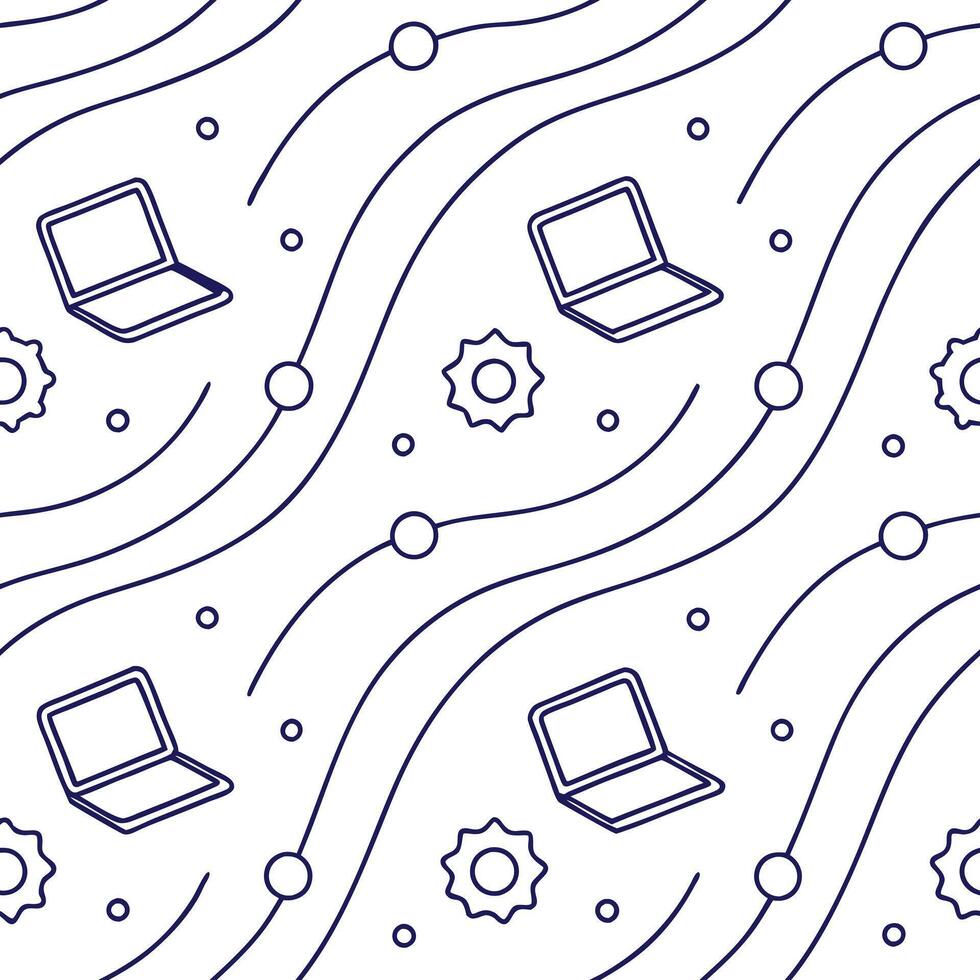 Generate swirling tile patterns contrasting floating tech icons and lines in white voids aimed at exciting forward driven product or brand expansions concept as Scatter iconic tech Squre vector