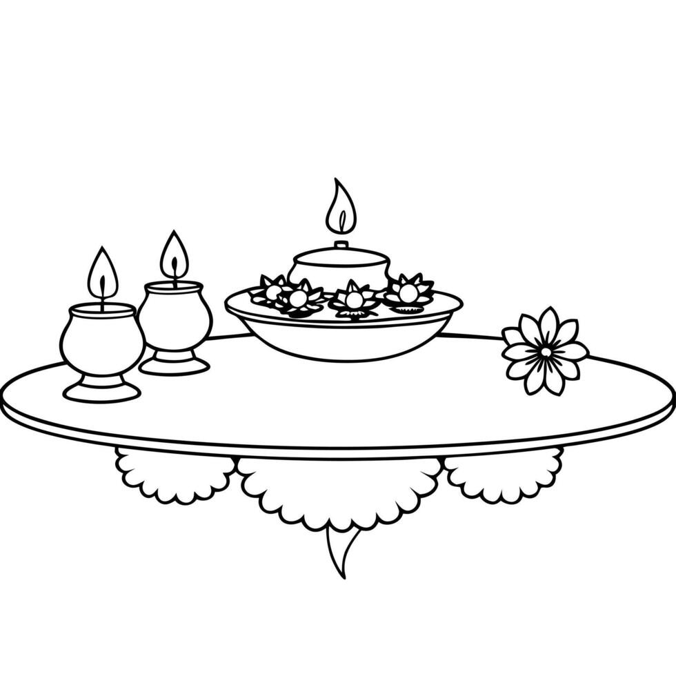 Glossy background of a Labh Pancham thali with festive decor concept as A glossy and festive background showcasing a beautifully decorated thali for Labh Pancham The thali is ador Squre Set 2 vector
