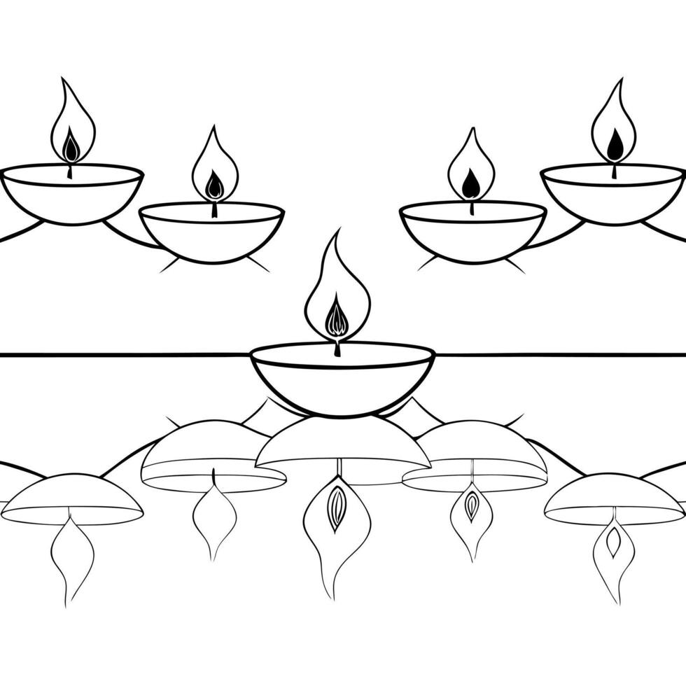 Glossy background of diya lighting ceremony for Labh Pancham concept as A vibrant and glossy background showcasing the lighting of diyas during Labh Pancham The scene features mul Squre vector