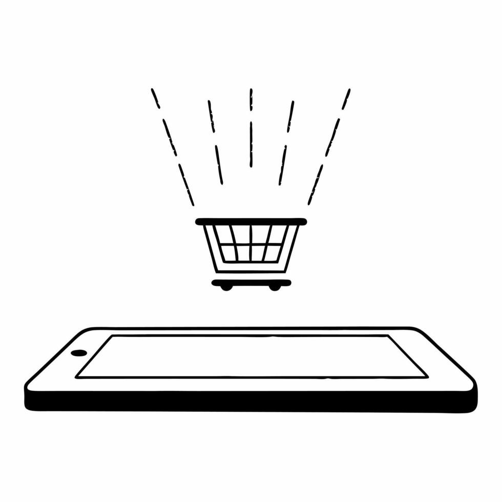 Glossy background of floating shopping cart and glowing email notifications concept as A glossy background showcasing a floating shopping cart icon with glowing email notifications Squre vector
