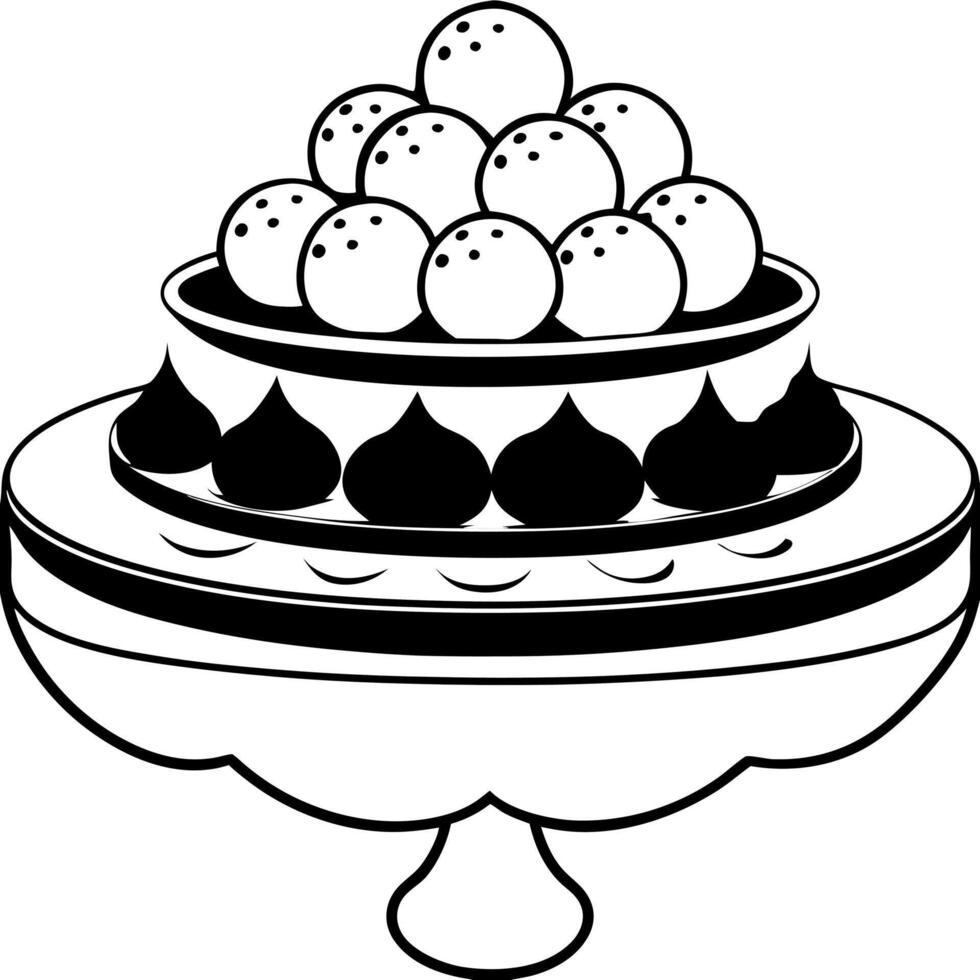 Glossy background of Labh Pancham sweets and treats concept as A glossy and delightful background featuring an assortment of traditional sweets and treats arranged for Labh Pancham Squre vector