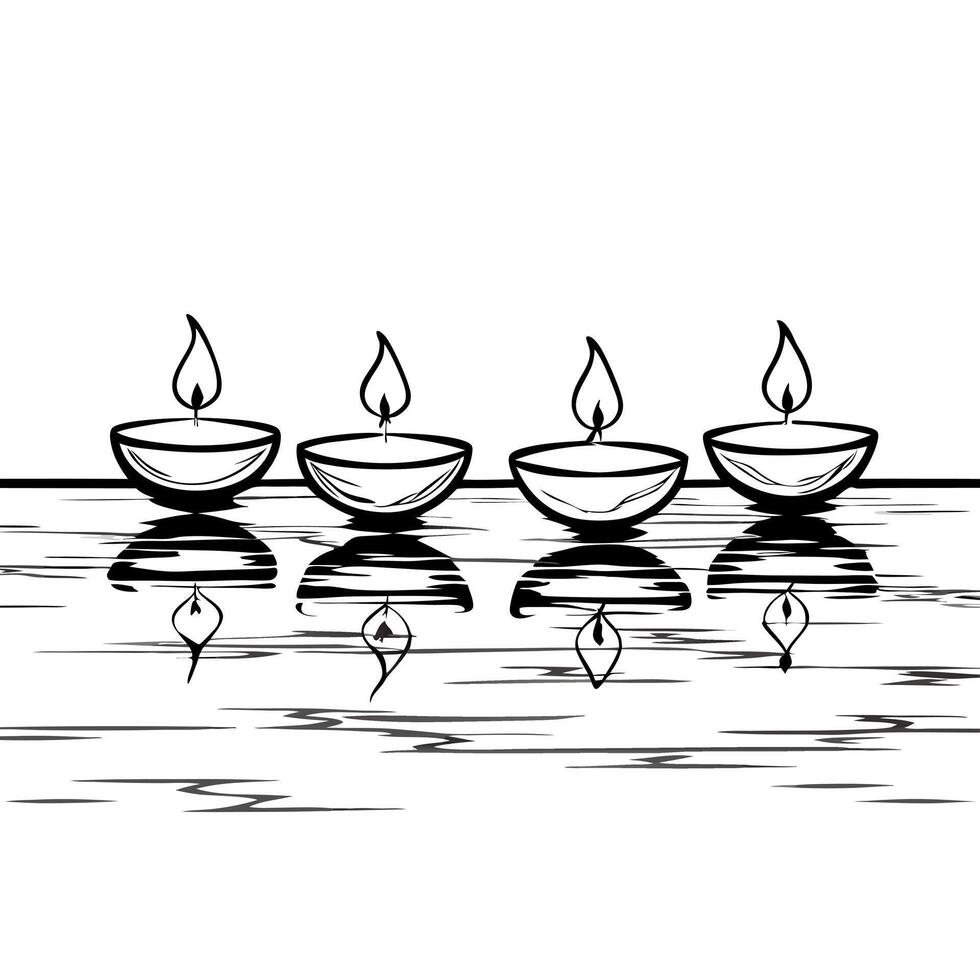 Glossy background of Labh Pancham diyas with marigold flowers concept as A glossy and colorful background featuring a decorative arrangement of diyas and marigold flowers for Labh Squre vector