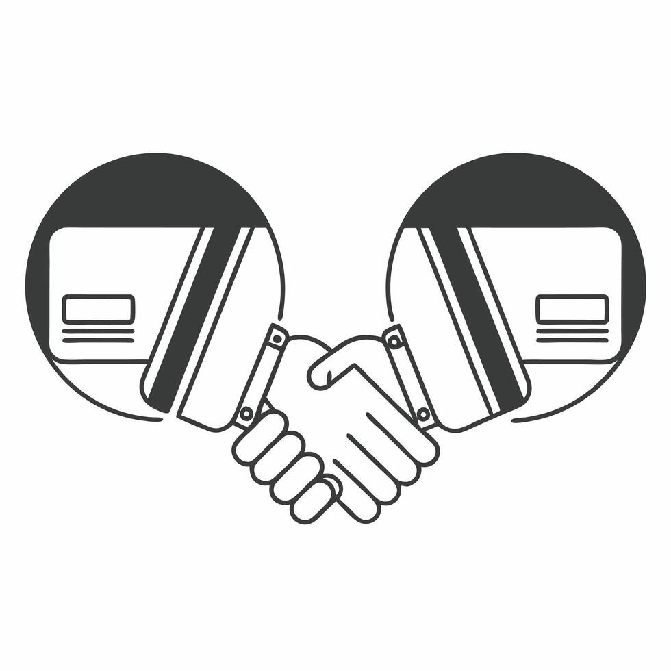 Glossy Background with Business Handshake and Payment Icons concept as A glossy background featuring a business handshake with payment icons and soft reflections The design symbol Squre vector