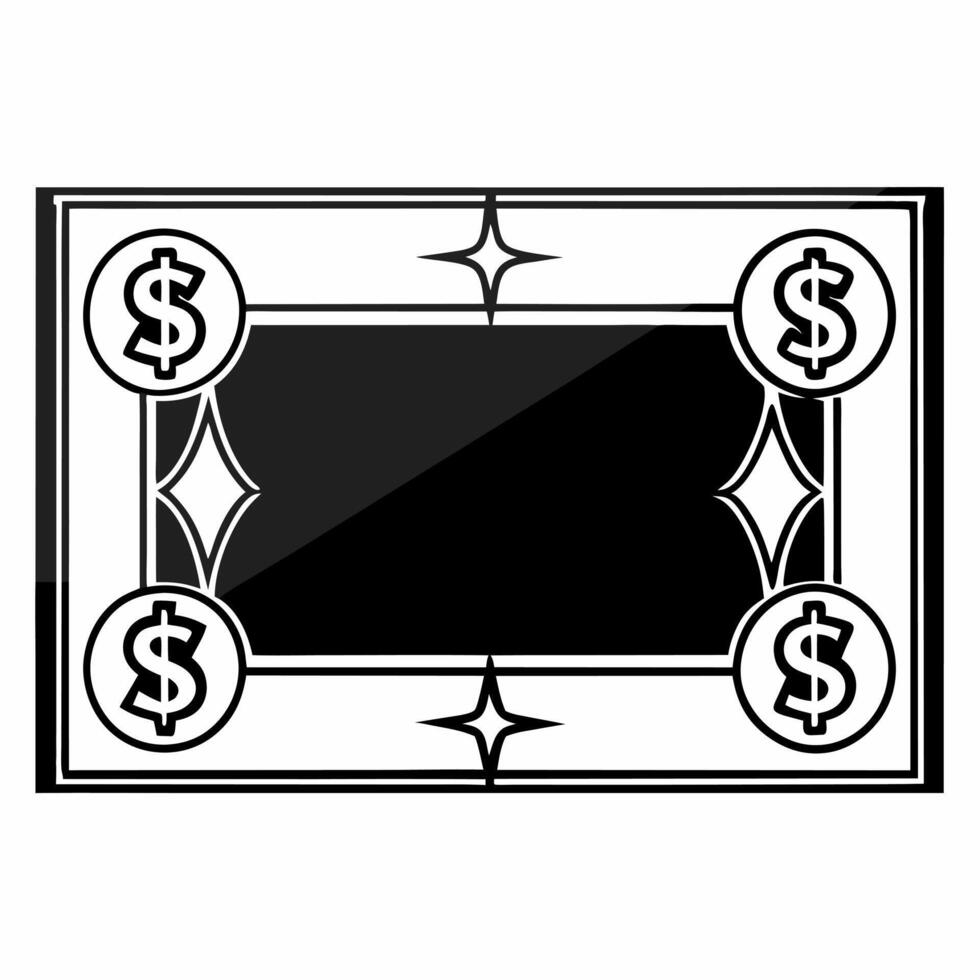 Glossy Cash Background with Shimmering Gold Icons concept as A glossy background featuring shimmering gold icons and cash symbols against a sleek reflective surface The design rep Squre vector