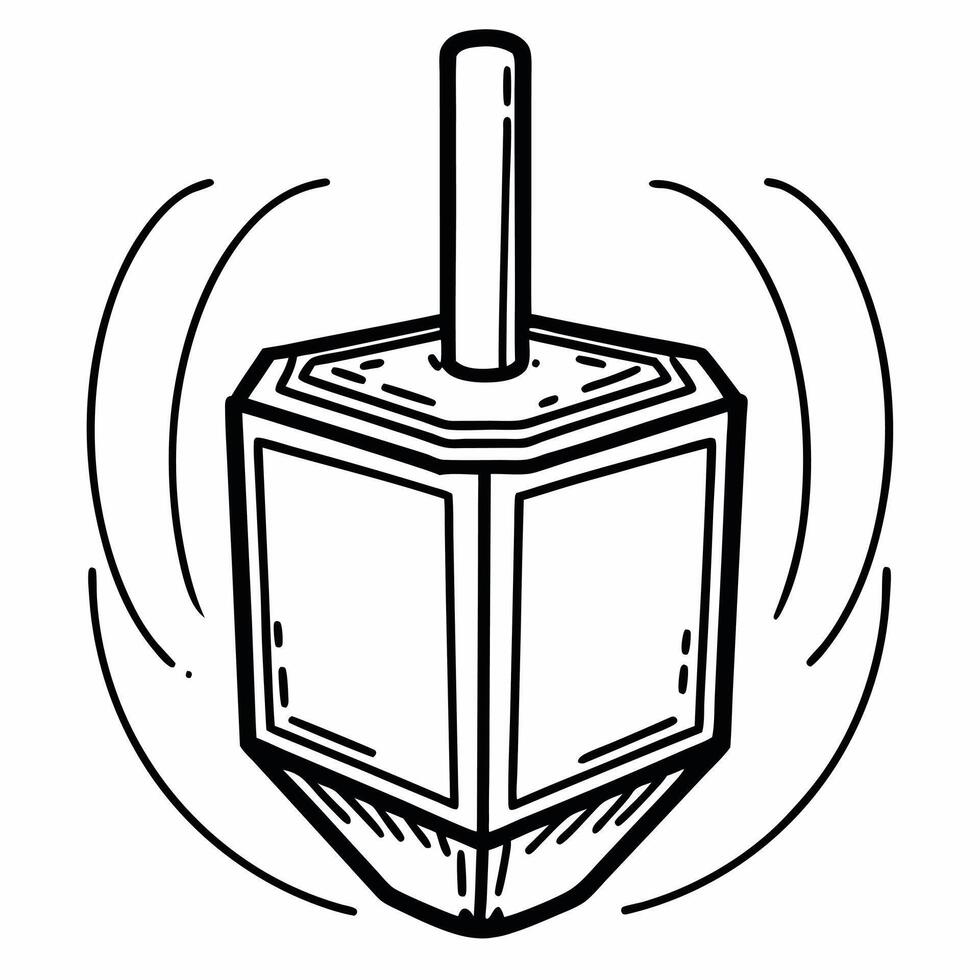 Glossy dreidel spinning with bright colors on white background copy space concept as A glossy dreidel spinning in motion surrounded by vibrant colors on a white background with amp Squre vector