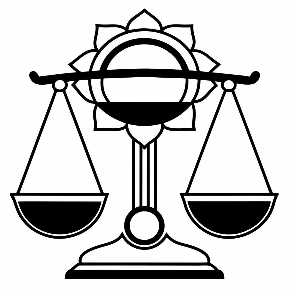 Glossy holographic balance scales and human rights badge copy space below concept as A holographic set of balance scales with a glowing human rights badge beside it representing ju Squre vector