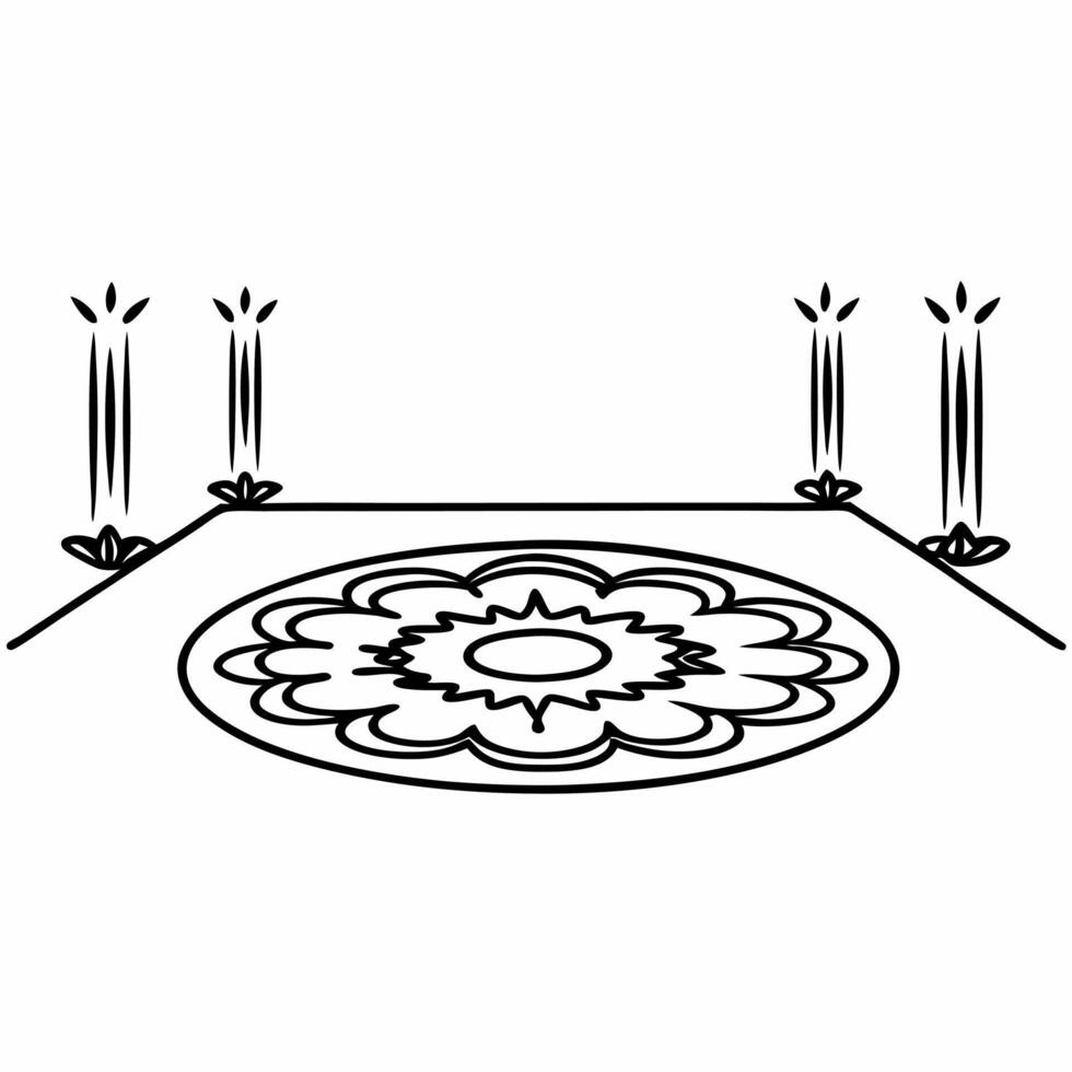 Glossy Rangoli and Sparklers Night Background concept as A glossy background capturing the essence of a festival night with sparklers illuminating a beautifully designed Rangoli T Squre vector