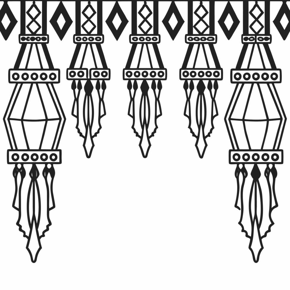 Glowing Diwali garlands with holographic lanterns and event streamers isolated with vibrant copy space concept as A vibrant copy space design featuring glowing Diwali garlands with Squre vector