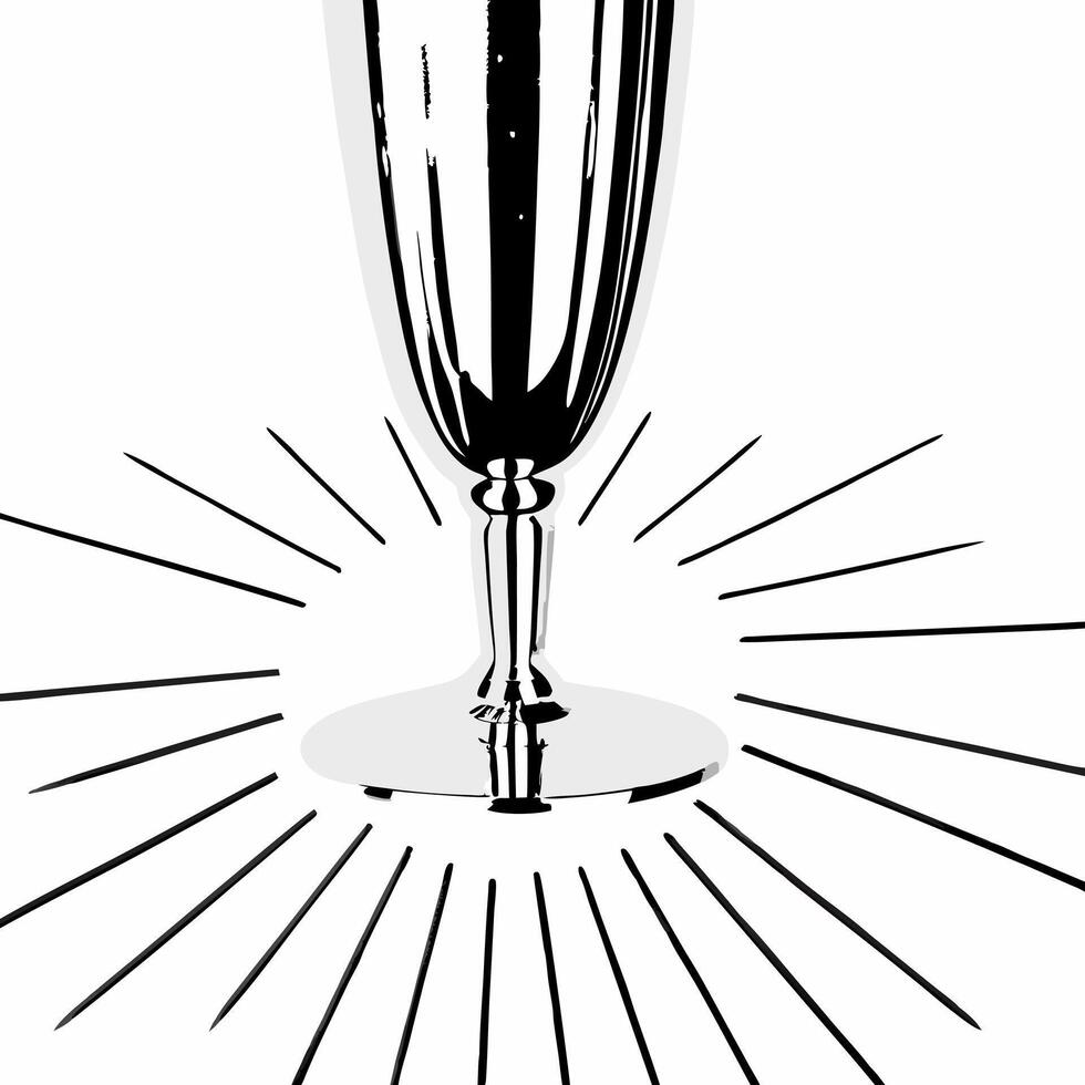 Holographic Champagne Flute Splash concept as Close up of a holographic champagne flute with a glowing liquid splash set against a plain white background with copy space Camera em Squre Set 2 vector