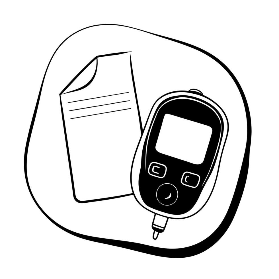 Holographic diabetes education pamphlet and insulin pen concept as A glossy and modern photo featuring a holographic diabetes education pamphlet and an insulin pen both isolated on Squre Set 2 vector