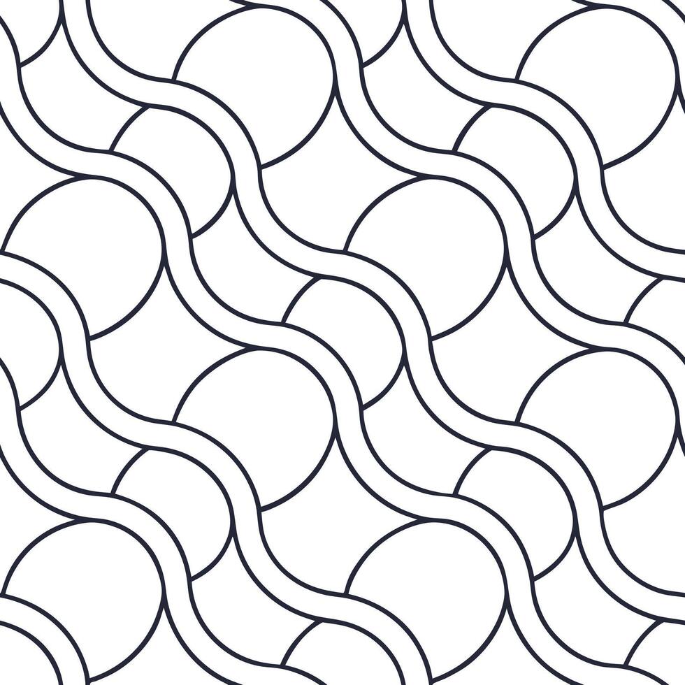 Incorporate twisted wave polygons define linear stroke outlines preserve crisp white fields cultivate sleek futuristic tile pattern concept as Twist wave polygons with linear strok Squre vector