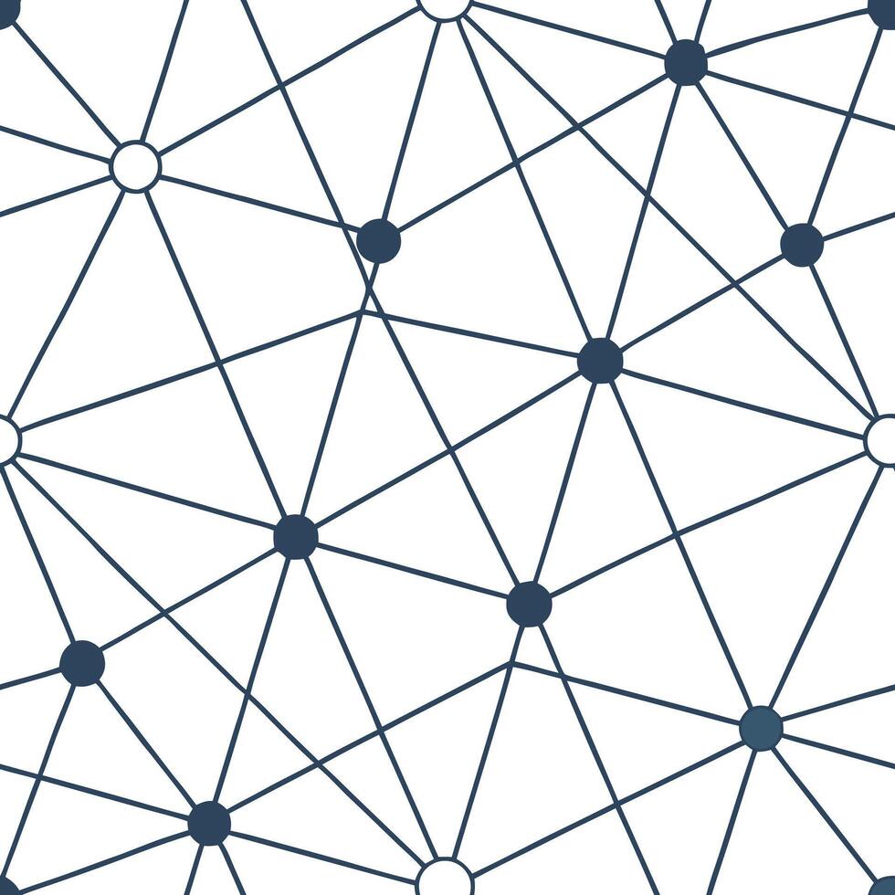 Intricate seamless pattern showcasing digital lines forming complex network grids in tiled design with isolated whitebalance for futuristic impact concept as Complex network grids Squre vector