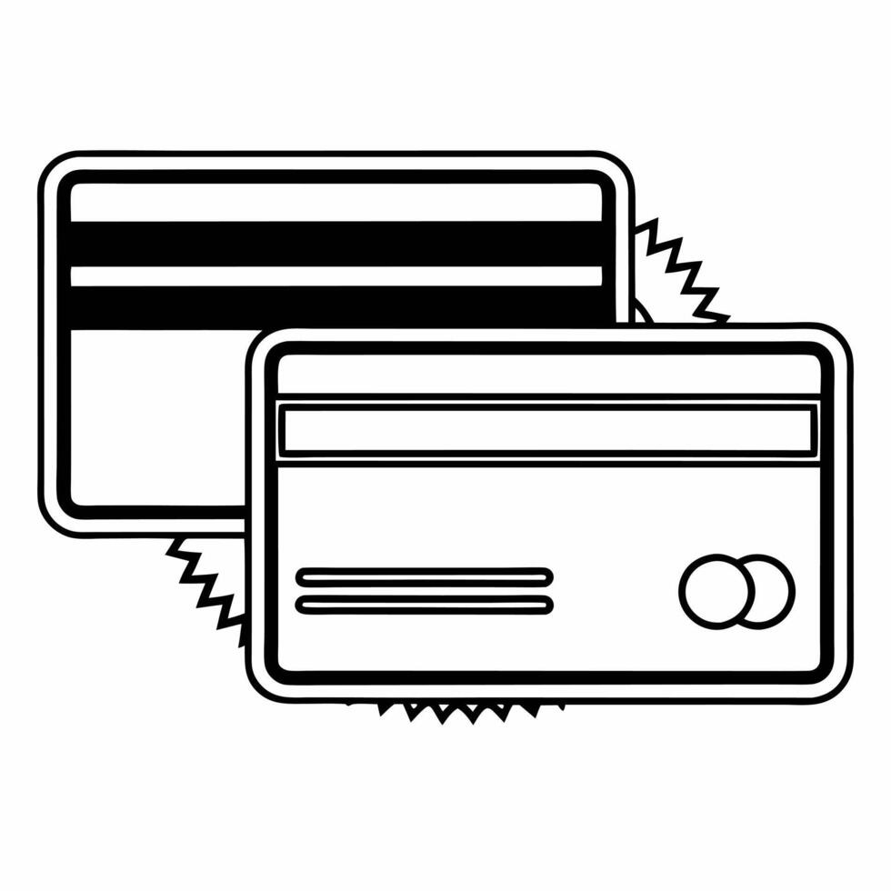 Isolated Clearance Sign and Credit Card concept as A sleek illustration of a clearance sign paired with a credit card both isolated on a white background The design Squre vector