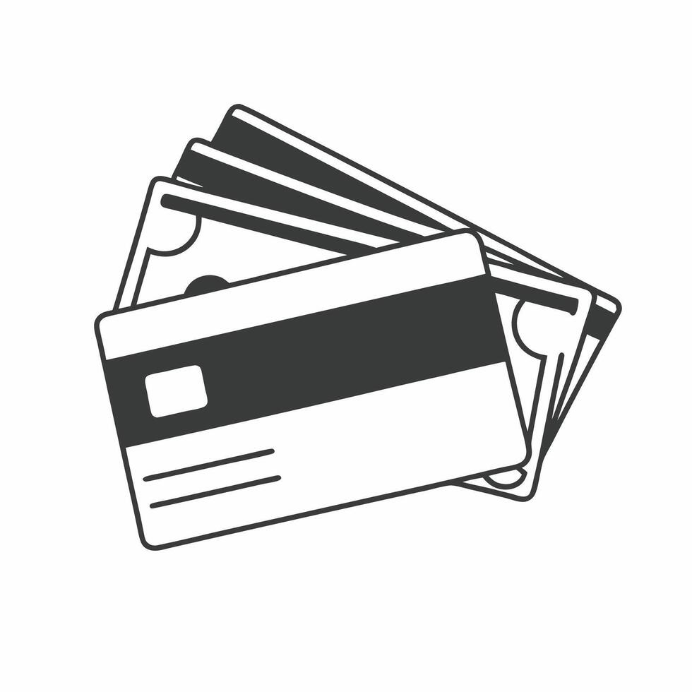 Isolated Credit Card and Dollar Bills concept as A modern featuring a credit card and a stack of dollar bills isolated on a white background The design highlights spending Squre vector