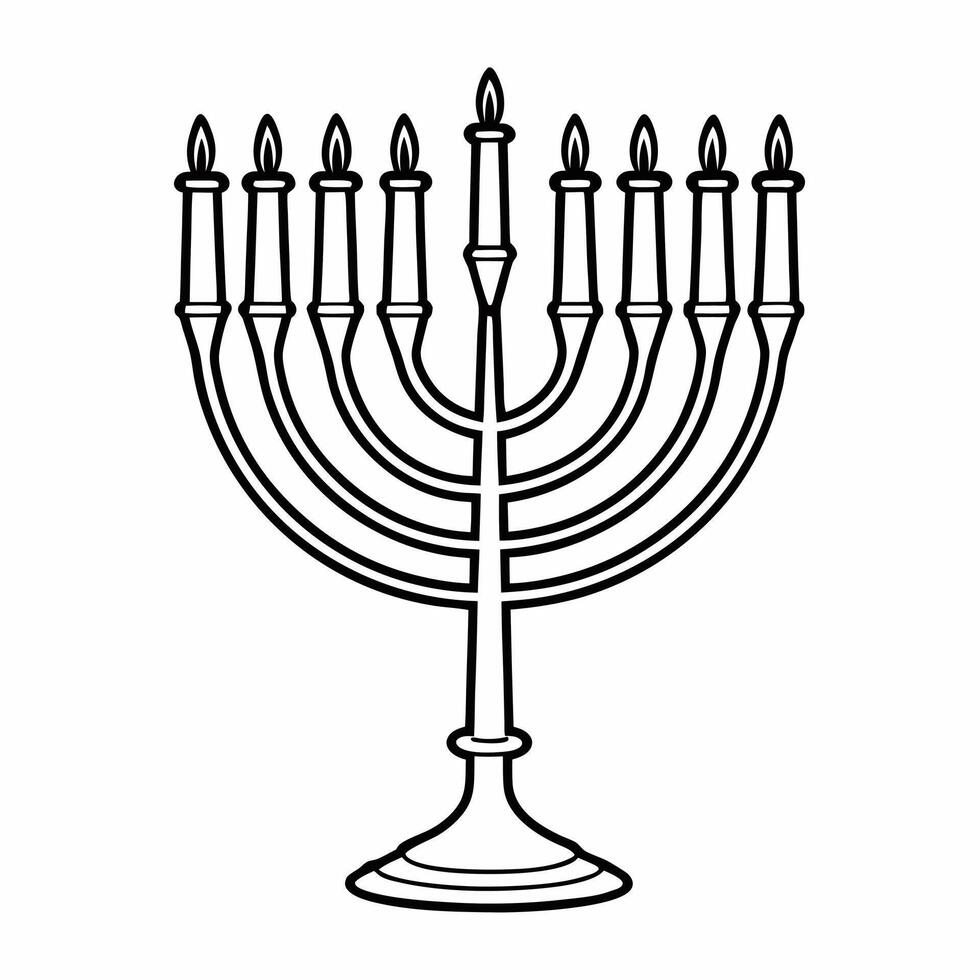 Isolated Hanukkah oil jug and candle combination on white background concept as A Hanukkah oil jug and candle placed together isolated on a white background This element is great Squre vector