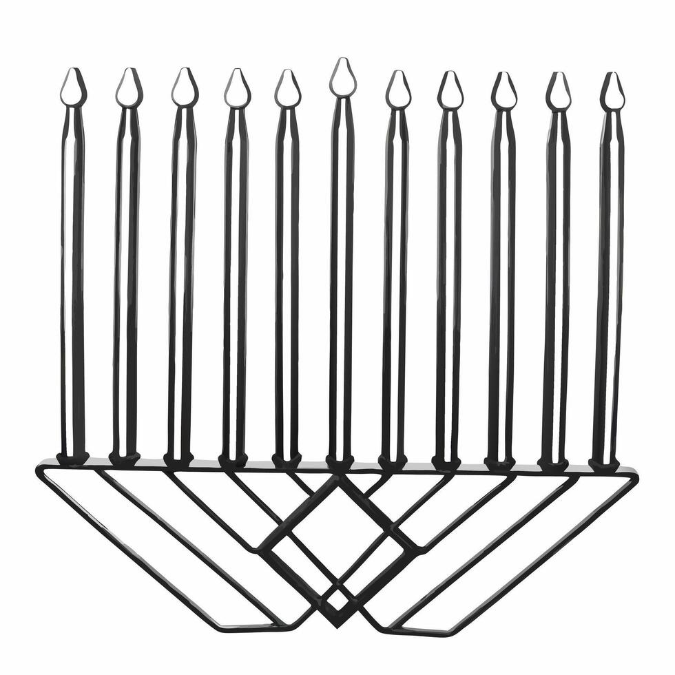 Isolated menorah and dreidel combination on white background concept as A menorah and a dreidel isolated together on a white background ideal for combining both symbolic elements i Squre vector